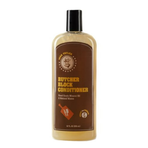 John Taylor Butcher Block Conditioner with Mineral Oil and Natural Waxes, 12 fl oz (355 ml)