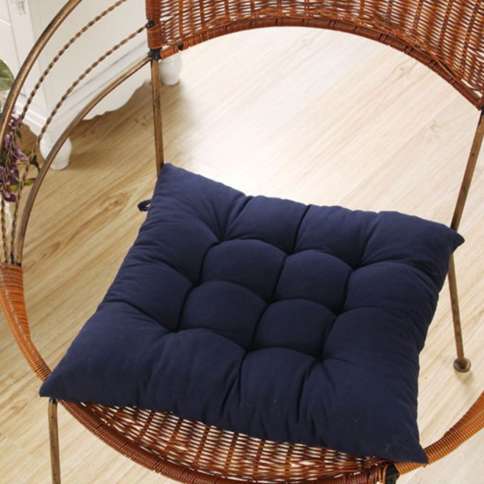 Lolmot Solid Color Frosted Chair Cushion Dining Chair Cushion Office Student and Winter Seat Cushion Non Fading