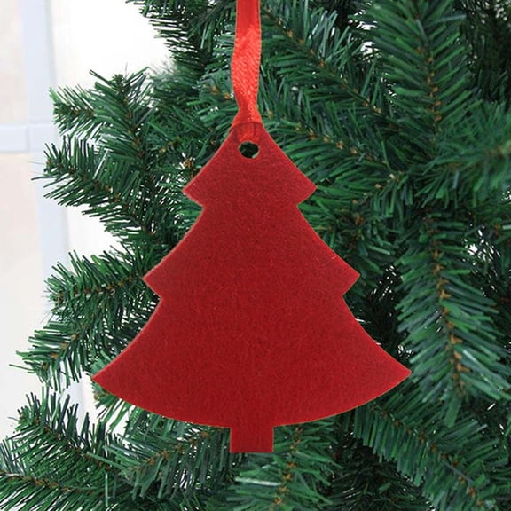 HONITANO 40Pcs Xmas Felt Pendant Red Creative Hanging Decorations for Christmas Festival Party and Home Decor