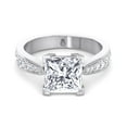 thumbnail image 2 of Arlington - Moissanite Princess Cut Lab Diamond Engagement Ring With Sidestones Channel Setting, 2 of 4