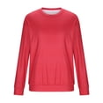 thumbnail image 2 of Fnooota Mens Long Sleeve Tops, Casual Knitted Crew Neck Pullover Shirts for Men Red Size 5XL, 2 of 5