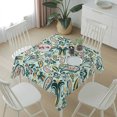 thumbnail image 5 of Boho Sage Green Floral Table Cloth Waterproof Tablecloths, Farmhouse Botanical Vintage Paisley Flower Tablecloth Dining Table Cover for Kitchen Party Tabletop Outdoor, Square Tablecloth 60x60 Inch, 5 of 8