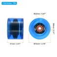 thumbnail image 2 of Uxcell 70mm 78A with Red ABEC-9 Soft Cruiser Wheels Street Wheels Skateboard, Clear Blue 4 Pack, 2 of 5