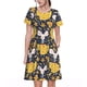 thumbnail image 1 of Easygdp Mouse Cheese para Vestido Transpirable de Mujer, Vestido Suelto de Manga Corta con Pliegues y Bolsillos para el Verano, 1 of 6