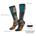 thumbnail image 5 of JUNZAN Fun Novelty Knee Warmer High Socks-Abstract Colorful Duality, 5 of 8