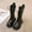 Black, variant on Luogg Children Shoes Fashionable Flat Boots Comfortable Soft Sole Leather Children Boots Princess Boots Girls Boots Size 4-4.5 Years