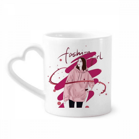 

Fashion Girl Figure Art Design Illustration Mug Coffee Cerac Drinkware Glass Heart Cup