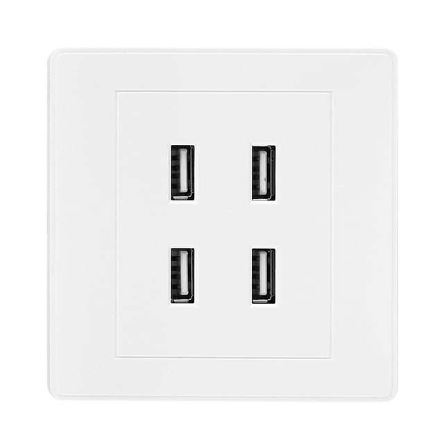 Puertos USB Toma de pared, 4 puertos USB Toma de corriente USB CC Cargador Toma diseñada para profesionales