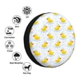 thumbnail image 4 of Pofeuu Yellow Rubber Duck Print Spare Tire Wheel Cover for Car Truck SUV Camper Universal Fit Spare Tire Cover RV Spare Tire Covers-17 inch, 4 of 6