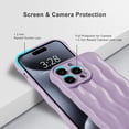 thumbnail image 2 of Compatible with iPhone 15 Pro Max 6.7" Case, Cute Glossy Water Ripple Pattern Phone Case, Curly Wave Frame Design for Women Girls, Soft TPU Slim Shockproof Full-Body Protection Cover Light Purple, 2 of 12