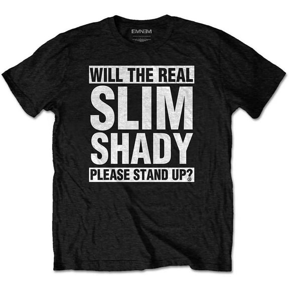 Men's Eminem The Real Slim Shady Slim Fit T-shirt Small Black