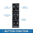 thumbnail image 3 of Interruptor de ventana eléctrica Unique Bargains No.935702H1109P para el lado del conductor delantero izquierdo del Hyundai Elantra 2007-2010 Negro, 3 of 7