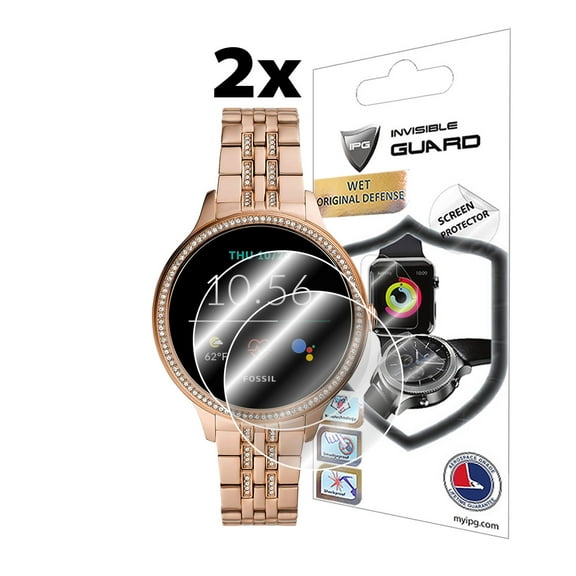 IPG for Fossil Women's Gen 5E Case Diameter 42 Millimeters Touchscreen Smartwatch Screen Protector (2 Units) Invisible Ultra HD Clear Film Anti Scratch Guard-Smooth/Self-Healing/Bubble -Free