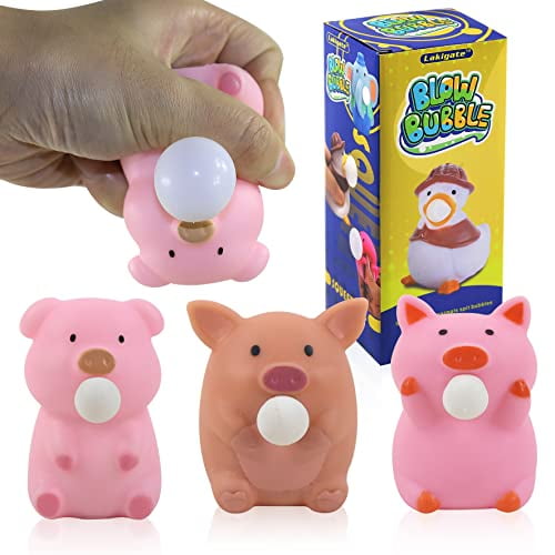Lakigate Squeeze Toy,Cute Pig Squishy Fidget Toy,3 Pack,Stress Reliever