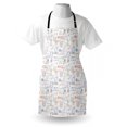 thumbnail image 3 of Travel Apron Vintage Old Rubber Stamps Tourist Passport Visa Certificate Vacation Holiday Theme, Unisex Kitchen Bib Apron with Adjustable Neck for Cooking Baking Gardening, Multicolor, by Ambesonne, 3 of 3