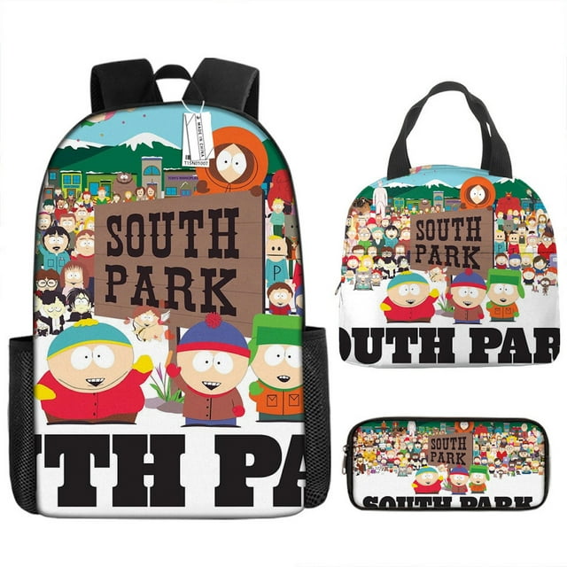 Mochila South Parks con dibujos animados de Eric Cartman para niños, de regreso a la escuela