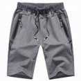 thumbnail image 2 of JIUKE Mens Cargo Shorts Drawstring High Waisted Pull on Summer Outdoor Hiking Shorts Zipper Pockets, 2 of 9