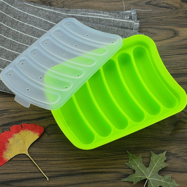 Herramientas de carne Molde de silicona DIY Hot Dog Fabricación de jamón hecho a mano, verde Fason CKCHIOUHW
