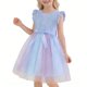 thumbnail image 2 of Vestido de Fiesta de Navidad de las Niñas de Pecho Delgado sin Mangas Cintura Acanalada Falda Francesa Cinchada para Dormir Vestido de Navidad de Ocio Diario Niña Bebé, 2 of 7