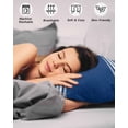 thumbnail image 4 of Blue Striped Pillow Covers King Size 2 Pack, Farmhouse Blue White Stripes Soft Bed Throw Pillowcases Breathable Cooling Long Lumbar Body Pillow Sham Cover for Bed Sofa 20''x36'', 4 of 7