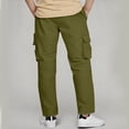 thumbnail image 4 of Boys Sports Cargo Pants Stretch Elastic Waist School Long Pant Twill Joggers for Kids Hiking Pants, 4 of 8