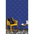 thumbnail image 2 of Abstrait Argent, Papier Peint en Treillis Bleu, 2 of 2