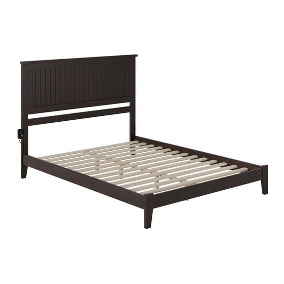 Nantucket King Low Profile Wood Platform Bed in Espresso
