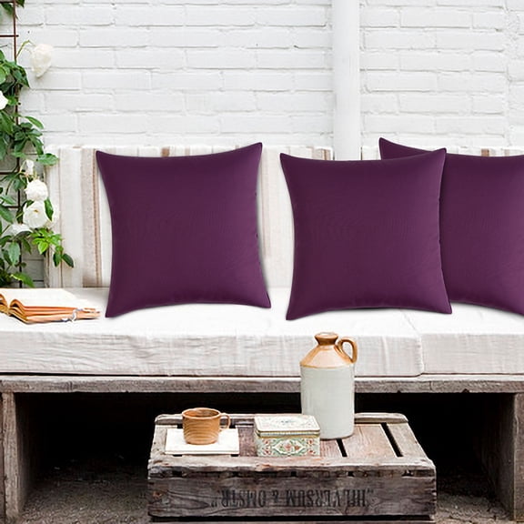 YHAICO Fall Pillow Covers Travel Pillow Covers Purple Pillowcase 2PCS Outdoor Water Proof Pillow Cover Modern Solid Color Cushion Pillow Backrest Pillow Cover