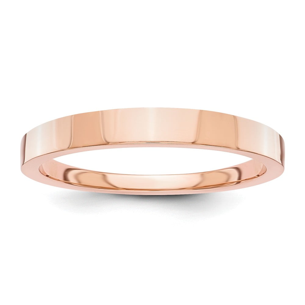 AA Jewels Solid 14k RoseGold 3mm Tapered Polished Wedding Band