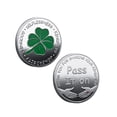 thumbnail image 2 of Dianli Four-Leaf Clover Commemorative Coin Keepsake Token Good Luck Wealth Success Health Gift for Friends and Family Collectible Anniversary Birthday Souvenir, 2 of 6