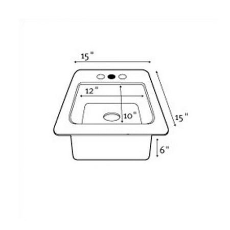 Swanstone Swanstone Classics 15'' x 15'' Small Bar Sink