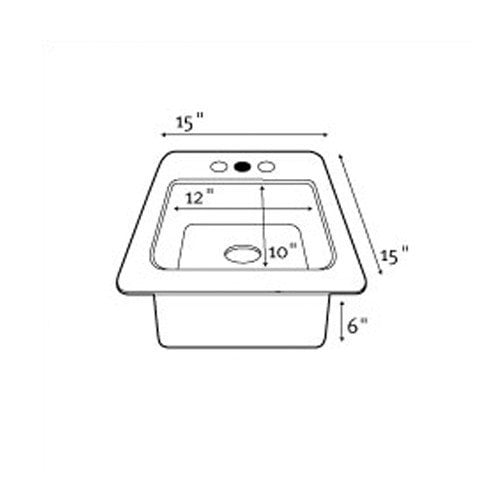 Swanstone Swanstone Classics 15'' x 15'' Small Bar Sink