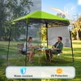 thumbnail image 6 of EAGLE PEAK 8x8 Pop-up Canopy Tent with Sidewall, Compact, Portable Slant Leg Instant Sun Shelter, Green, 6 of 10