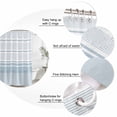 thumbnail image 3 of Blue Striped Bathroom Shower Curtains with 12 Hooks Polyester Waterproof Shower Curtain for Stalls and Bathtubs Farmhouse Pastel Stripes Minimalist Decorative Bathroom Privacy Curtain 60x72 Inches, 3 of 9