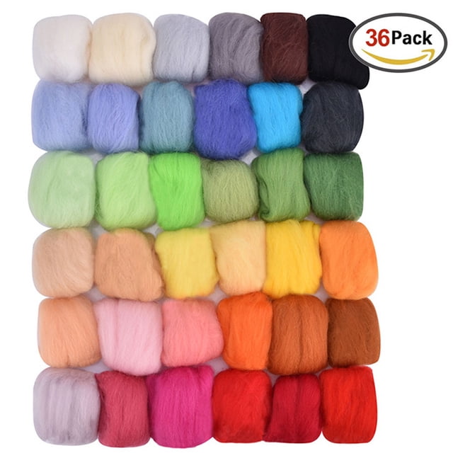 facefd Embroidery Felting Threads Handwork Needlework Doll Making Handicrafts DIY Yarn, 36 Colors