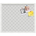 thumbnail image 2 of PinPix ArtToFrames 22x18 Custom Cork Bulletin Board Argyle Gray   Poster Board Has a Fabric Style Canvas Finish, Framed in Satin White Frame (PinPix-638), 2 of 6