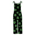 thumbnail image 4 of Hueook St. Patrick's Straight Leg Yoga Pants for Women Pants Ladies' Printed Sleeveless Casual Overalls Jumpsuit Jumpsuit Pants Green 5X, 4 of 5
