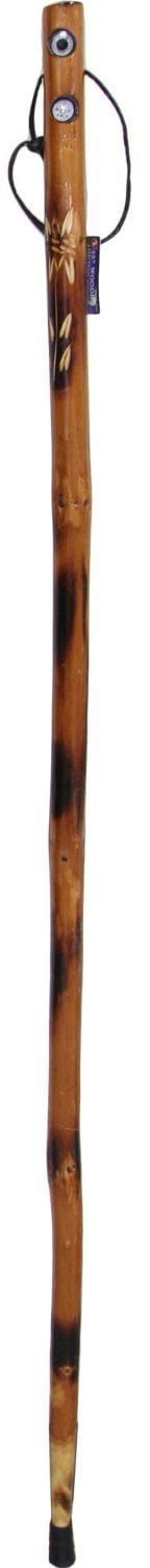 SE WS630-40 Wooden Walking/Hiking Stick with Flower Carving Length: 40-Inch 