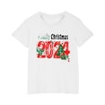 thumbnail image 4 of Xihbxyly Camiseta Navideña, Bonita Blusa con Mangas Abullonadas, Tejido Suave y Transpirable, Elegante Blusa de Verano, Fácil de Combinar con Pantalones Cortos o Vaqueros, Perfecta para La Escuela o, 4 of 4
