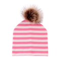 thumbnail image 3 of Mujeres Calientes de de Invierno de Punto de de Pom Hairball Gorro de Esquí Negro blanco a rayas Soledad gorro de mujer, 3 of 6