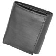 thumbnail image 6 of RFID Blocking Mens Lamb Leather Classic Trifold Wallet  RFID 1107 BOX (C) Black, 6 of 7