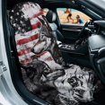 thumbnail image 2 of Bulopur American Flag Car Seat Towels Wolf Car Seat Towel Covers with Storage Bag Waterproof Sweat Towel Bucket Seat Covers for Gym Running Swimming Gift for Friends, 2 of 7