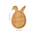 thumbnail image 2 of Hemoton Wooden Easter Bunny Plate Wooden Charcuterie Platters For Serving Snacks Candy Appetizers, 2 of 8