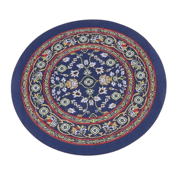 Alfombra para casa de muñecas Sunnimix 1/12 Azul oscuro
