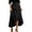 C-Black271, variant on Womens High Waisted Skirts Dressy Summer Asymmetrical Ruffle Floral A Line Midi Skirts Versatile Skirt