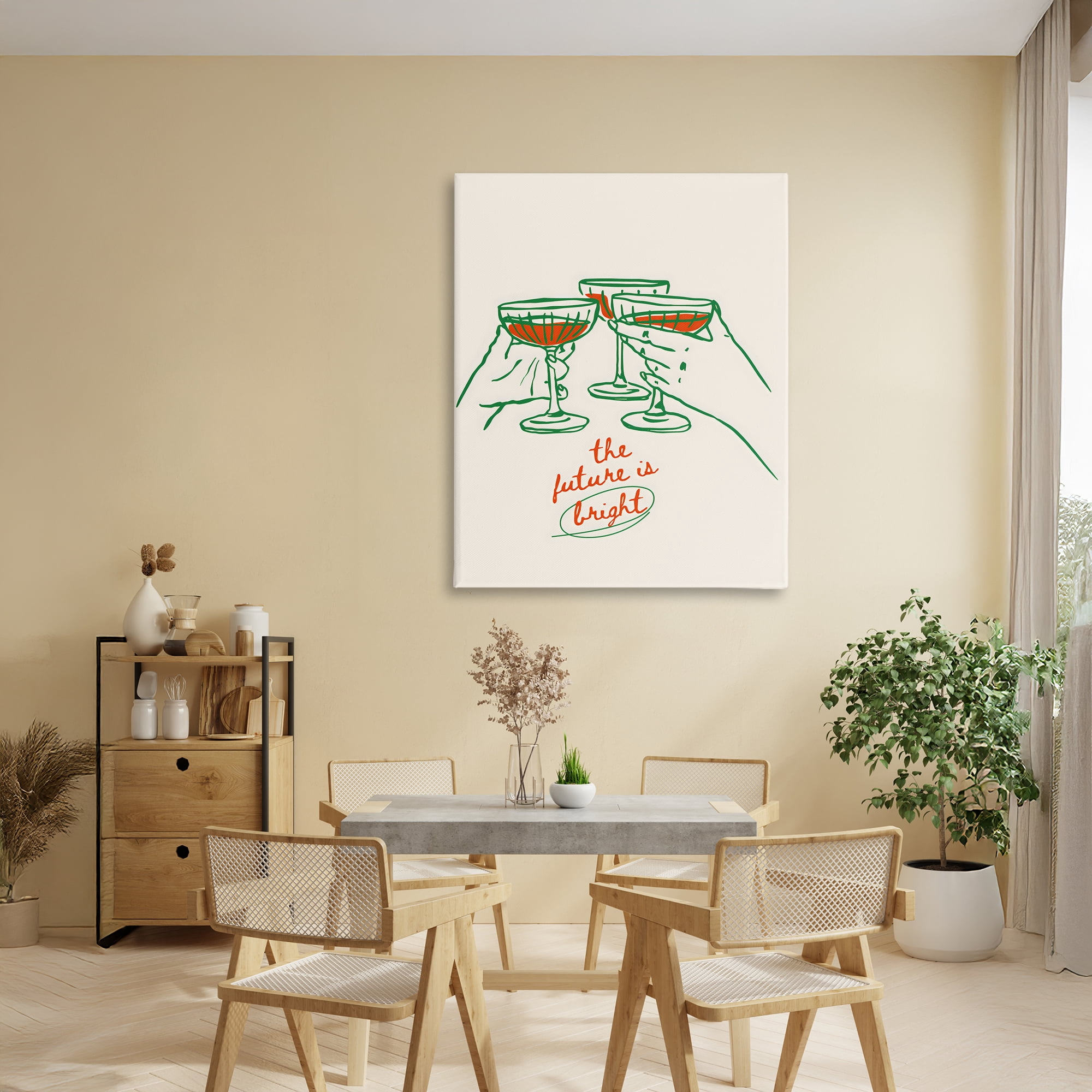 Stupell Industries The Future Is Bright Toast Canvas Wall Art, design by The Prints Vibe