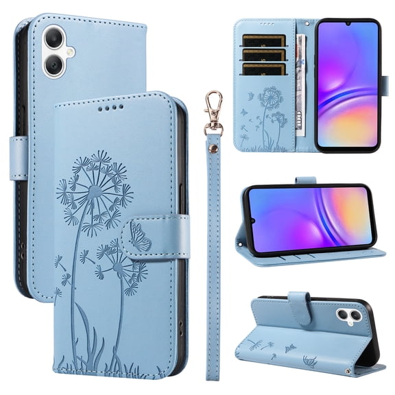 Wallet Case for Samsung Galaxy A07, Card Holder and Kickstand, Shockproof and Scratch Resistant, Sky Blue