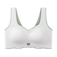 thumbnail image 3 of Wdgfv Seamless Bras Women Soft Jelly Push Up Wireless Bra Supportive V Neck No Underwire Comfort Tshirt Bralettes White XXXL, 3 of 3