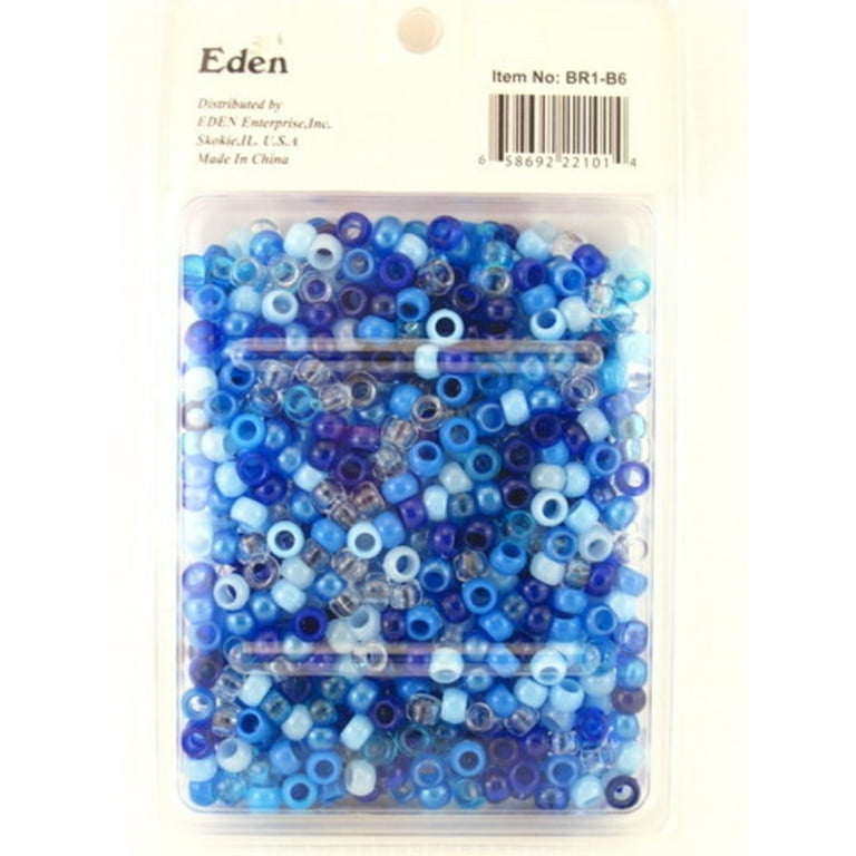 Eden Unisex Pony Hair Braiding or Crafting Plastic Beads - Approximately  700 Pcs. (Clear)