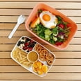 thumbnail image 6 of Loobuu 68 oz Salad Container Lunch Container, 3-Compartment Salad Bowl with Dressing Container Microwave Safe, Built-In Spoon & BPA-Free, 6 of 8